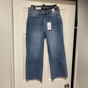 Judy Blue High Waist Wide Leg Crop 7|28